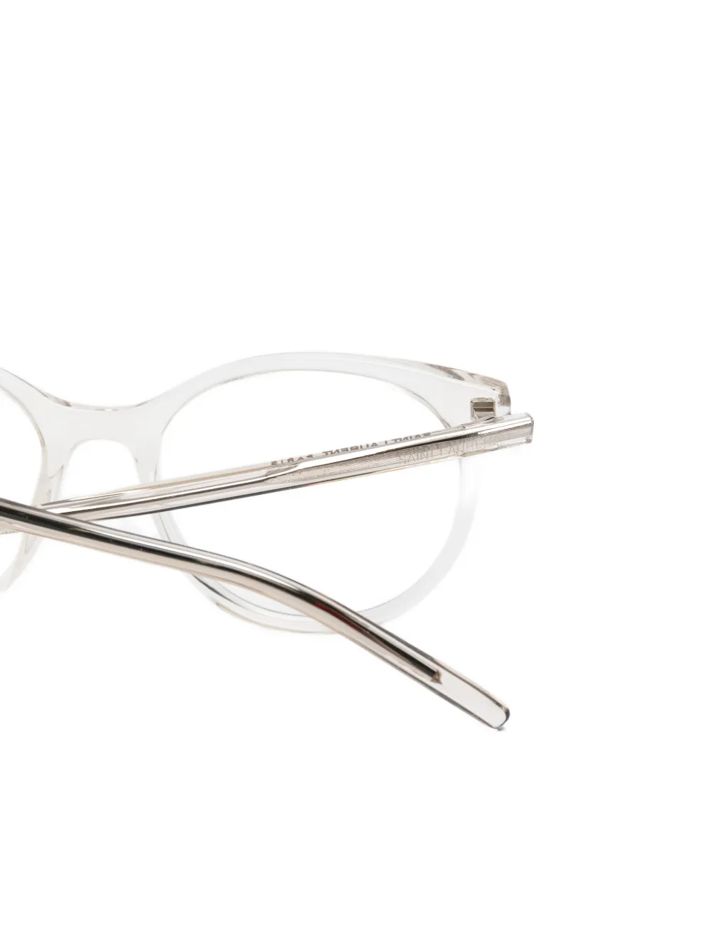 Saint Laurent Eyewear Bril met rond montuur Beige