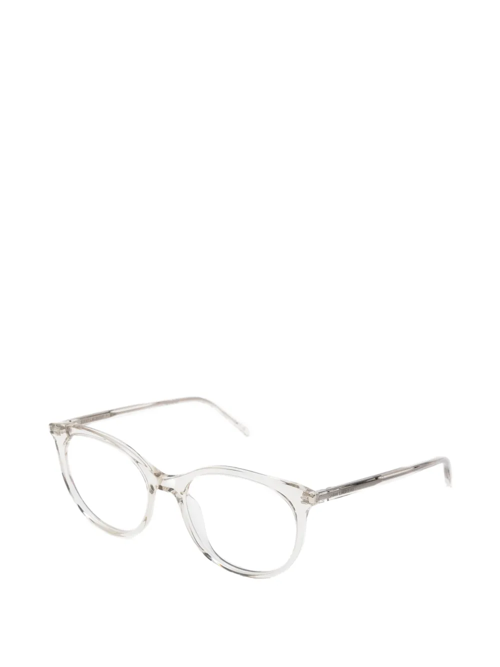 Saint Laurent Eyewear Bril met rond montuur Beige