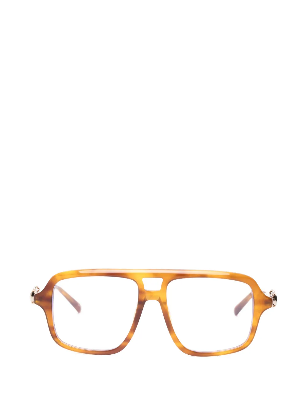 Gucci Eyewear pilot-frame glasses - Marrone