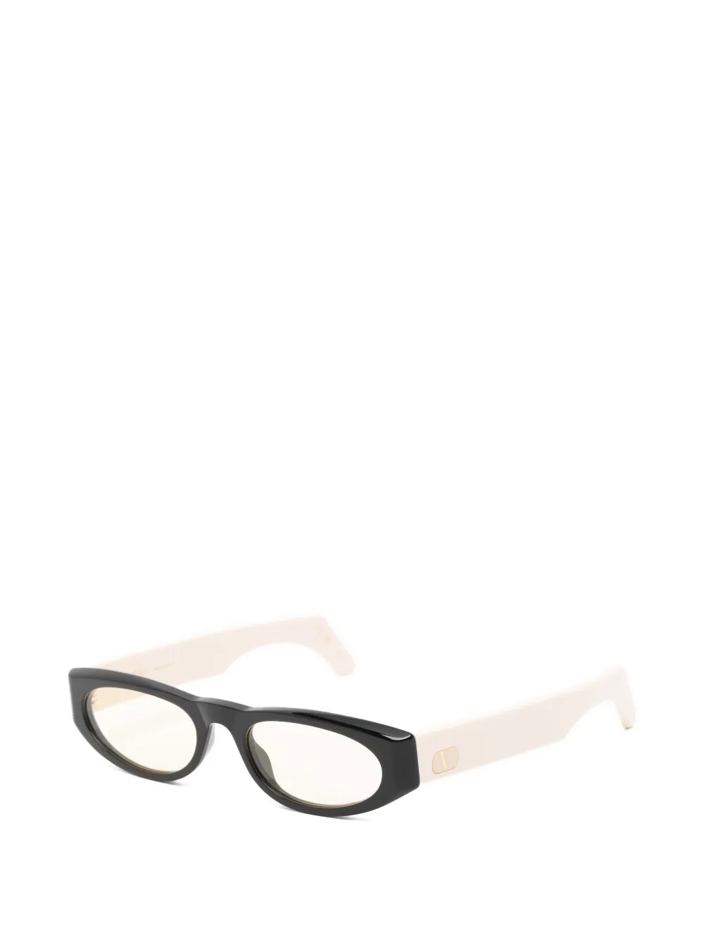 VALENTINO GARAVANI EYEWEAR Zonnebril met geometrisch montuur en V-logo Zwart