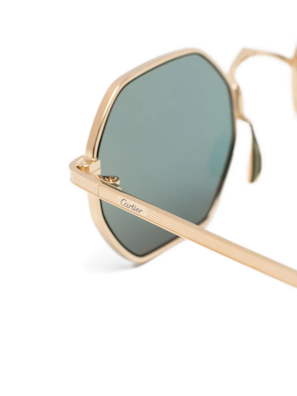 Cartier Eyewear Zonnebril met geometrisch montuur Goud
