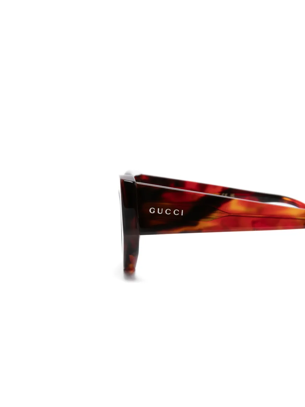 Gucci Eyewear Zonnebril met geometrisch montuur Bruin