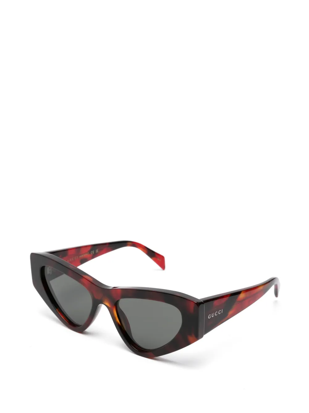 Gucci Eyewear Zonnebril met geometrisch montuur Bruin