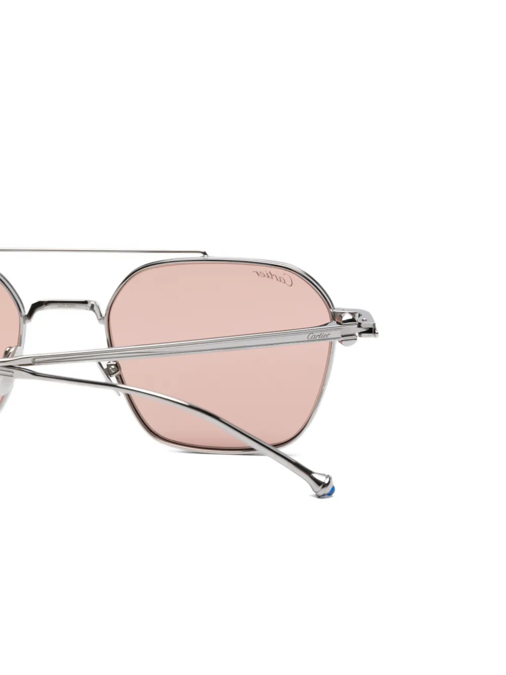 Cartier Eyewear Zonnebril met geometrisch montuur Zilver