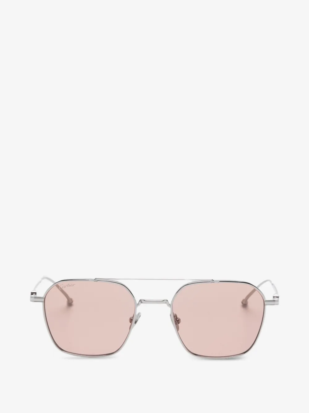 Cartier Eyewear ジオメトリックフレーム サングラス | シルバートーン | Image 1