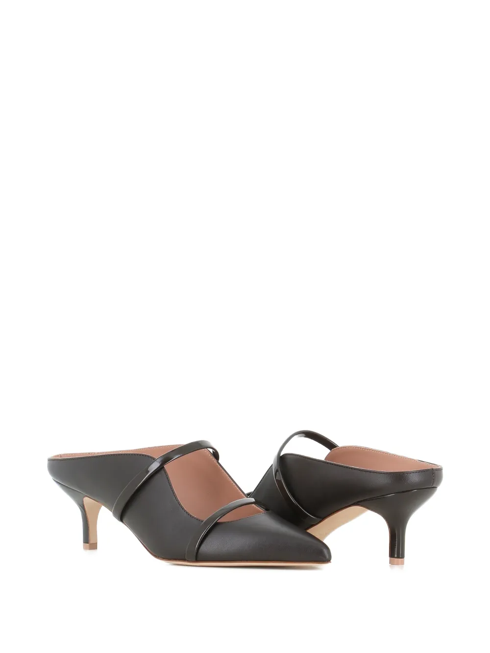 Malone Souliers pointed-toe strap pumps Zwart