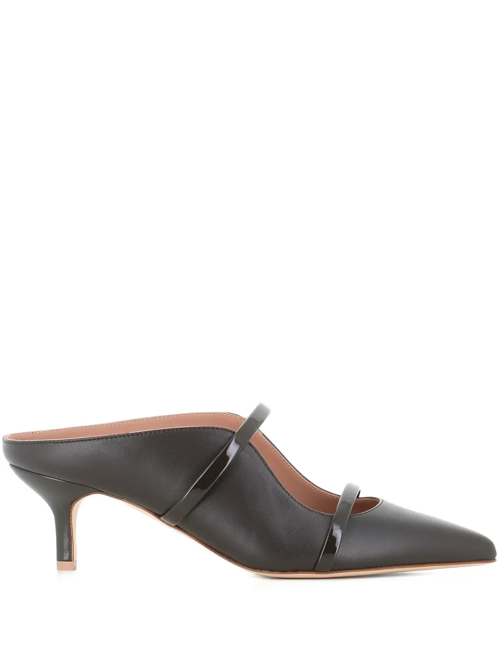 Malone Souliers pointed-toe strap pumps Zwart