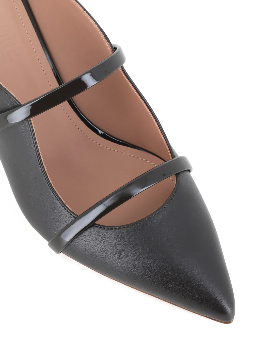 Malone Souliers pointed-toe strap pumps Zwart