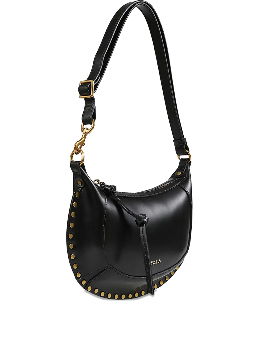 ISABEL MARANT Oskan Moon studded leather shoulder bag - Nero