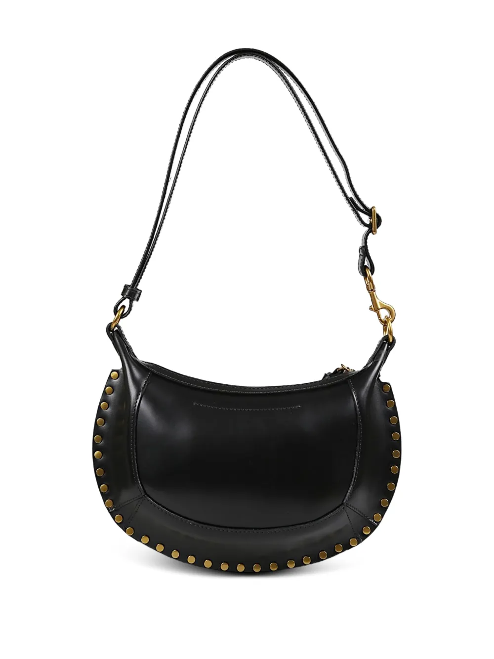 ISABEL MARANT Oskan Moon studded leather shoulder bag - Zwart
