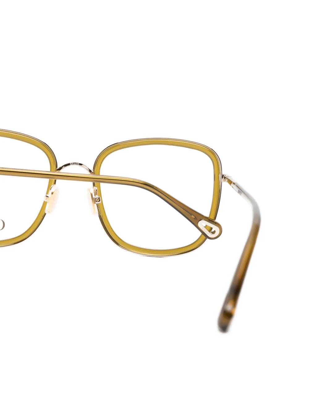  Chloé Eyewear Square-frame Glasses - Green 