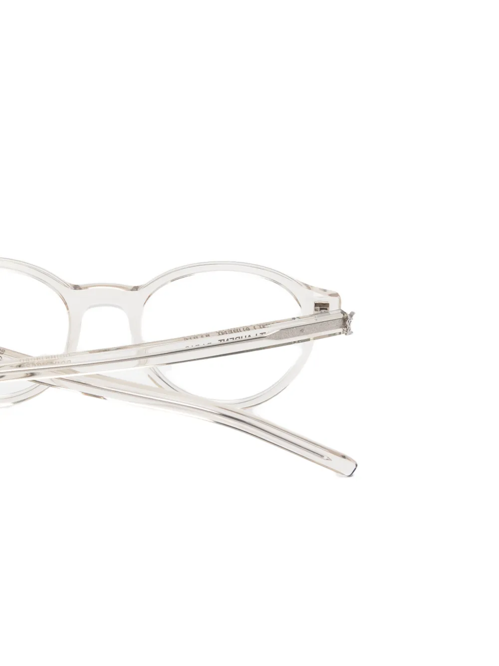 Saint Laurent Eyewear Bril met rond montuur Beige