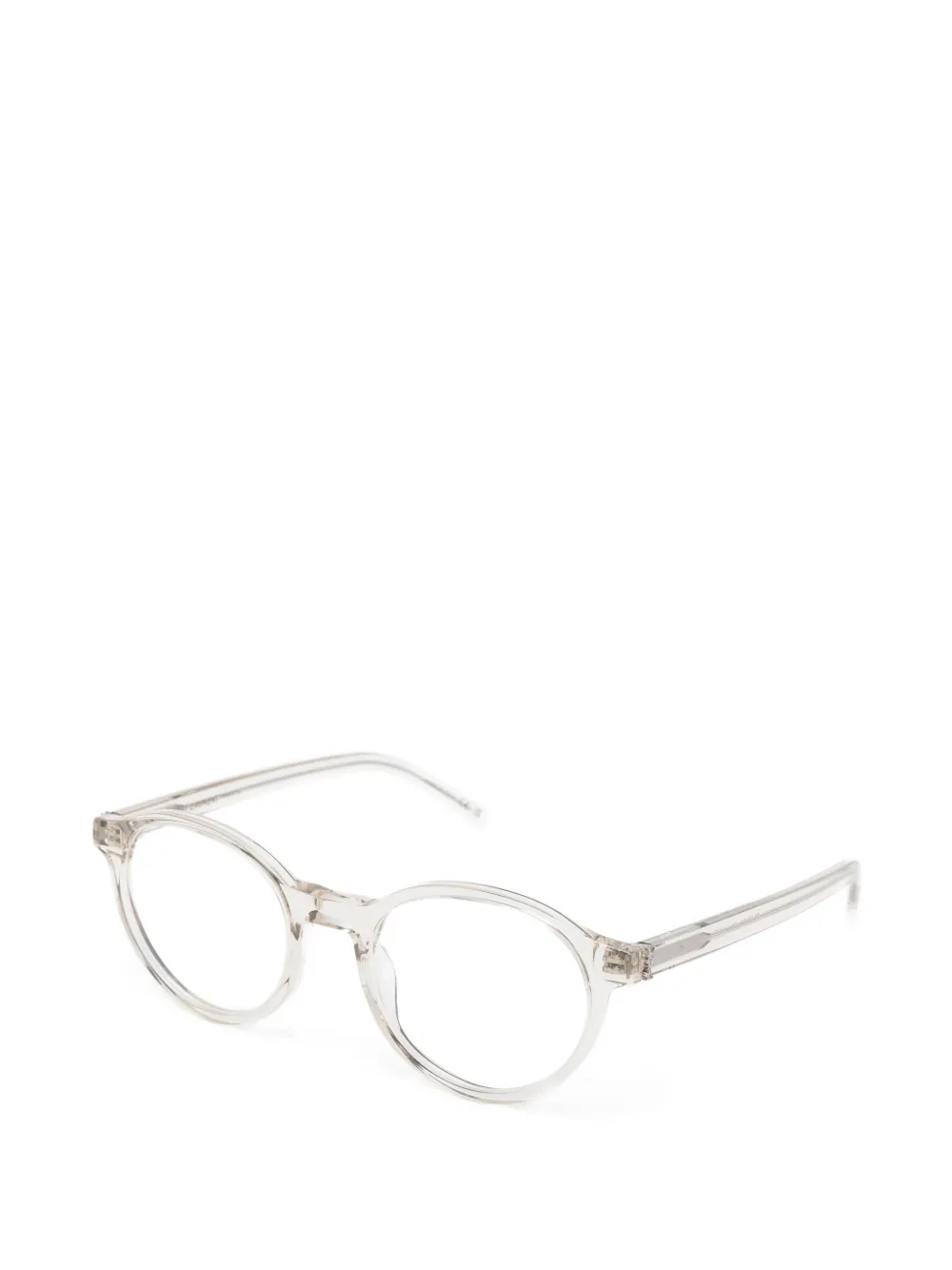 Saint Laurent Eyewear Bril met rond montuur Beige