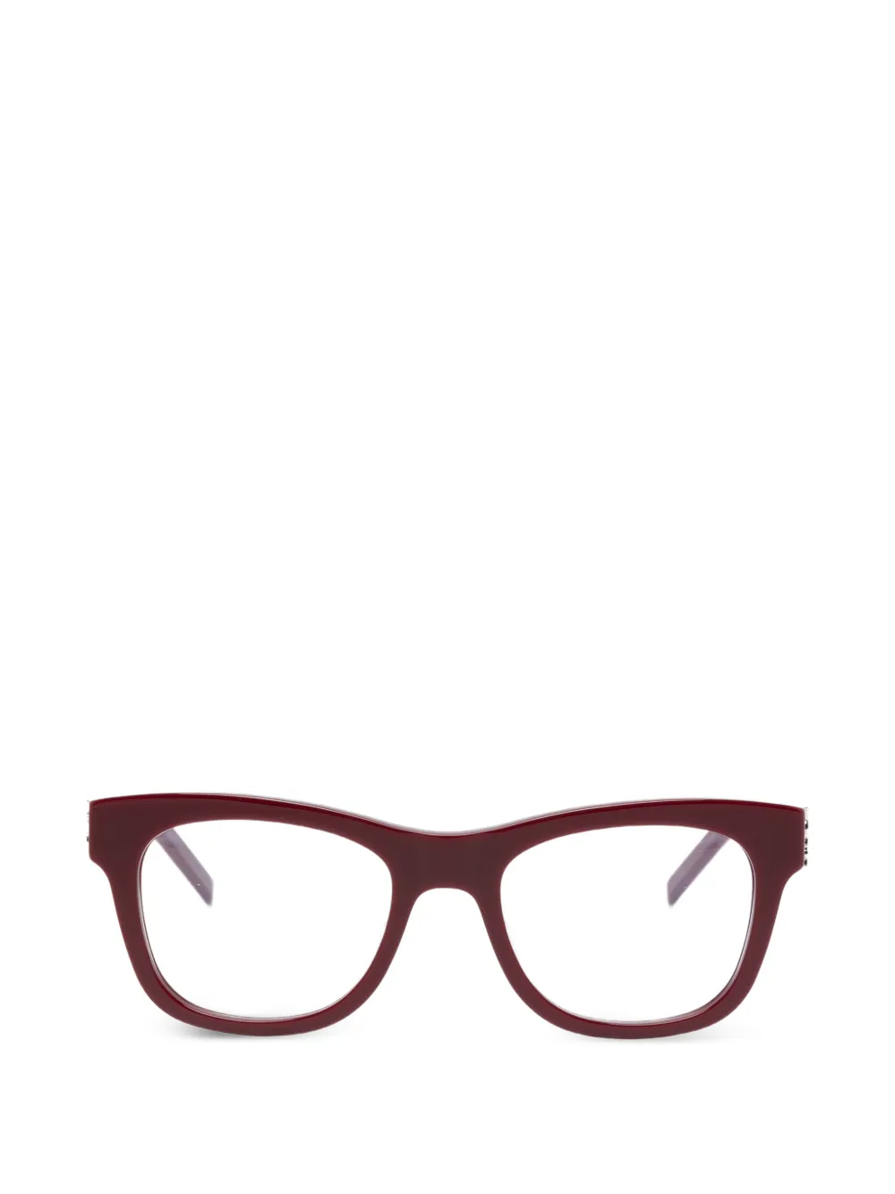 Saint Laurent Eyewear logo square-frame glasses - Rosso