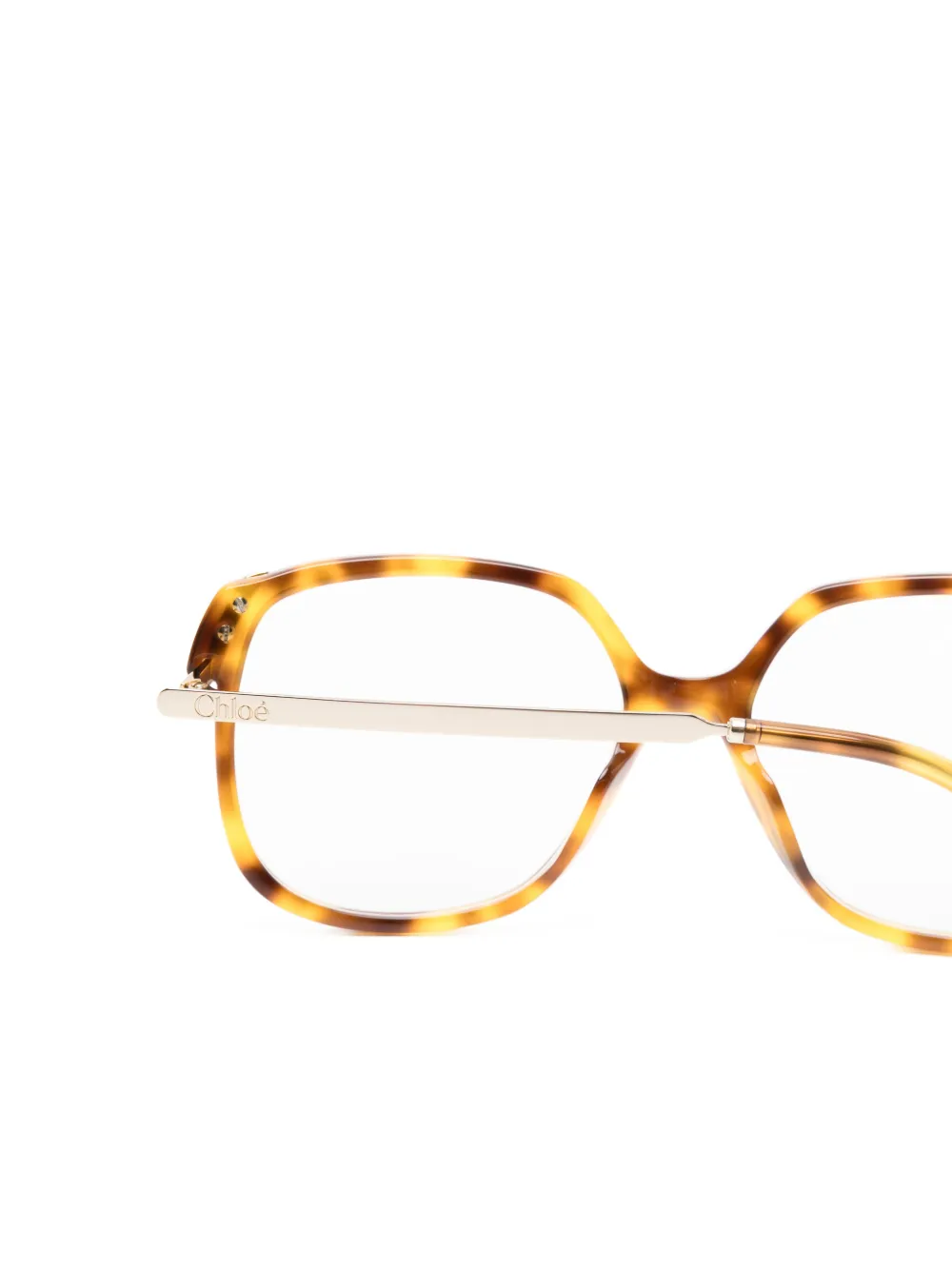  Chloé Eyewear Geometric-frame Glasses - Brown 