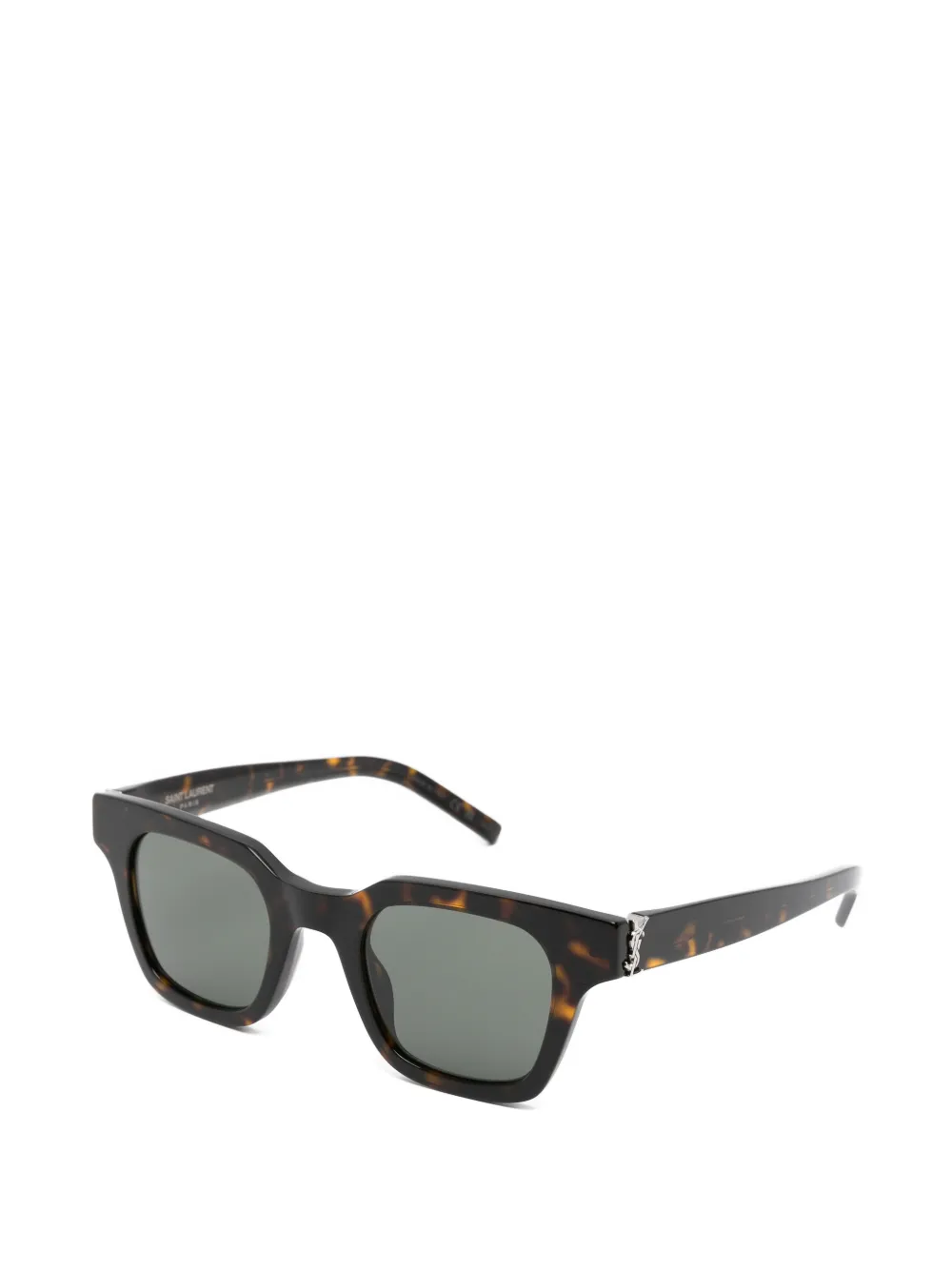 Saint Laurent Eyewear Zonnebril met vierkant montuur Bruin