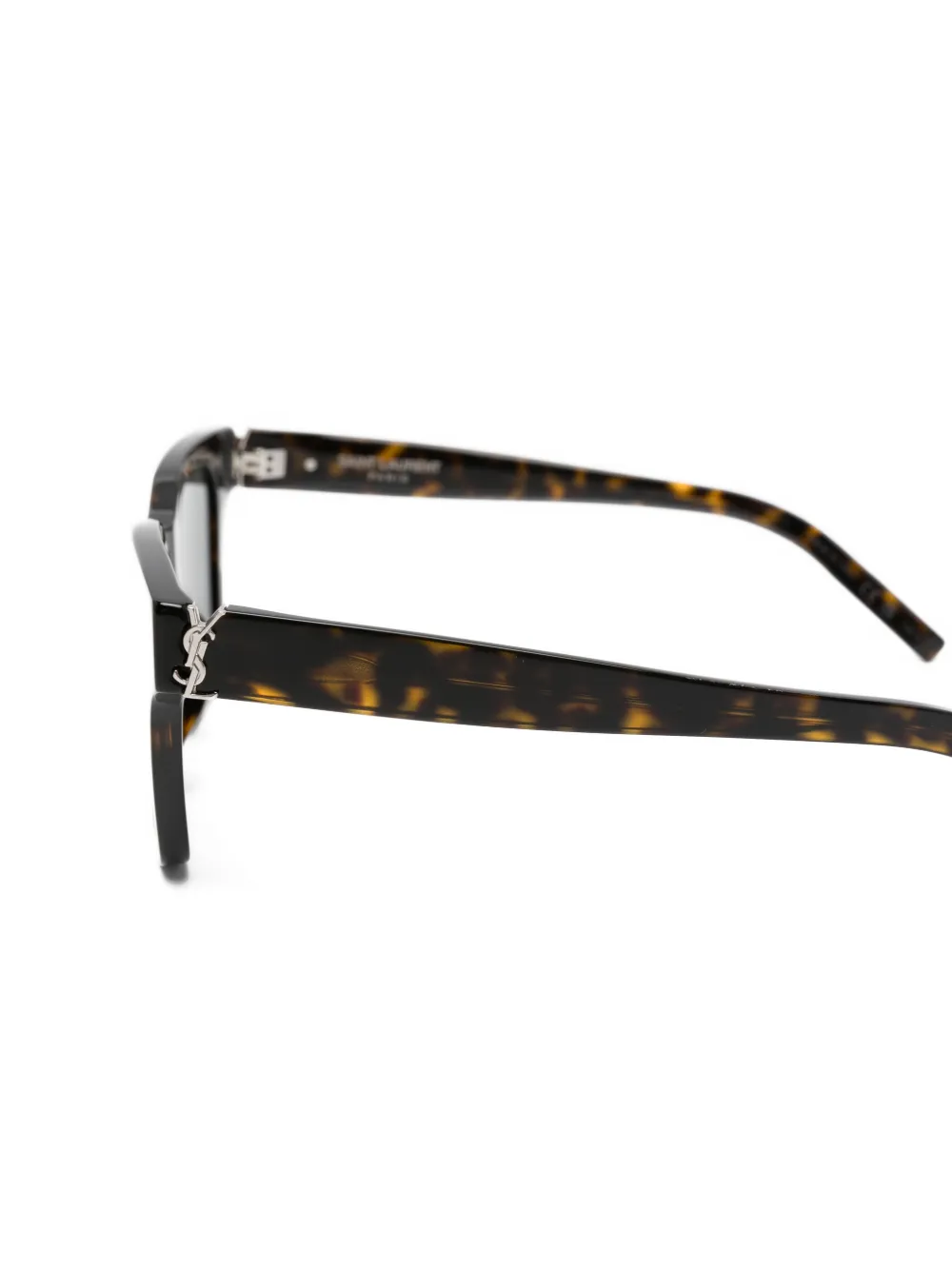 Saint Laurent Eyewear Zonnebril met vierkant montuur Bruin