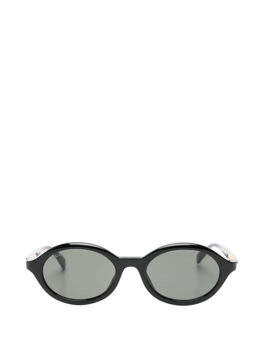 Gucci Eyewear logo oval-frame sunglasses - Nero