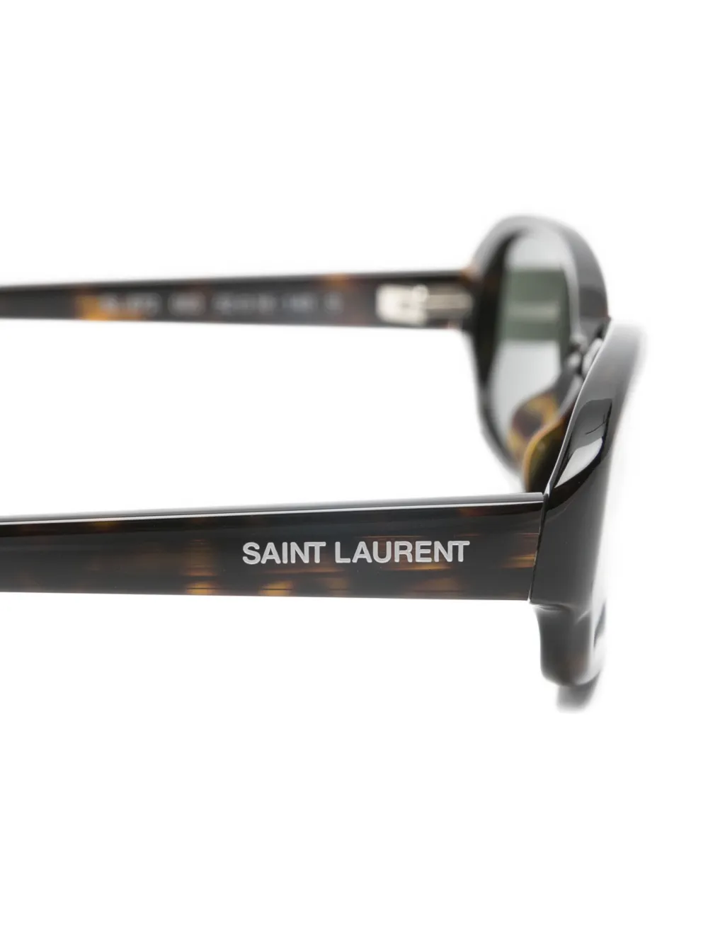 Saint Laurent Eyewear Erin zonnebril met rechthoekig montuur Bruin