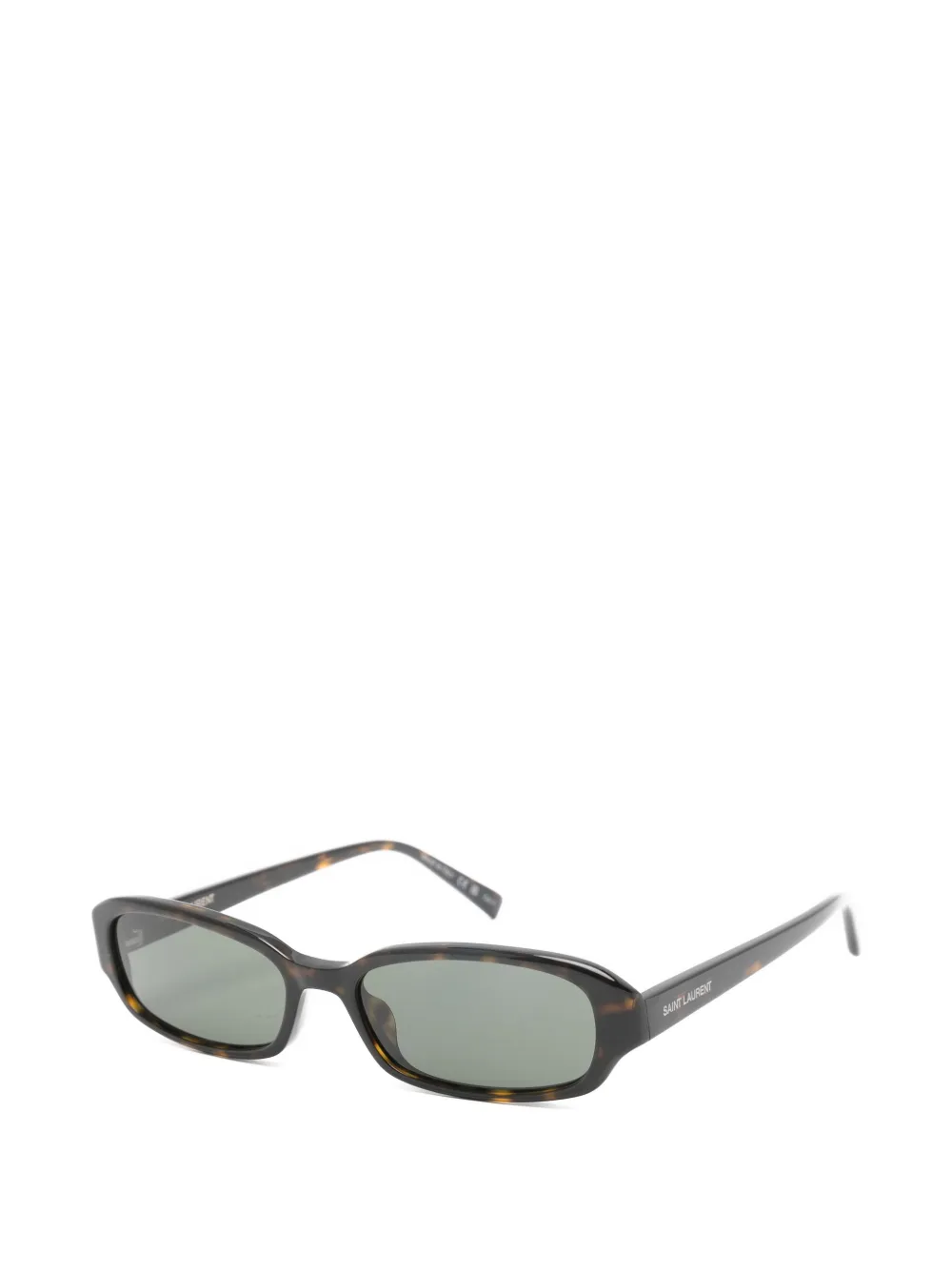 Saint Laurent Eyewear Erin zonnebril met rechthoekig montuur Bruin
