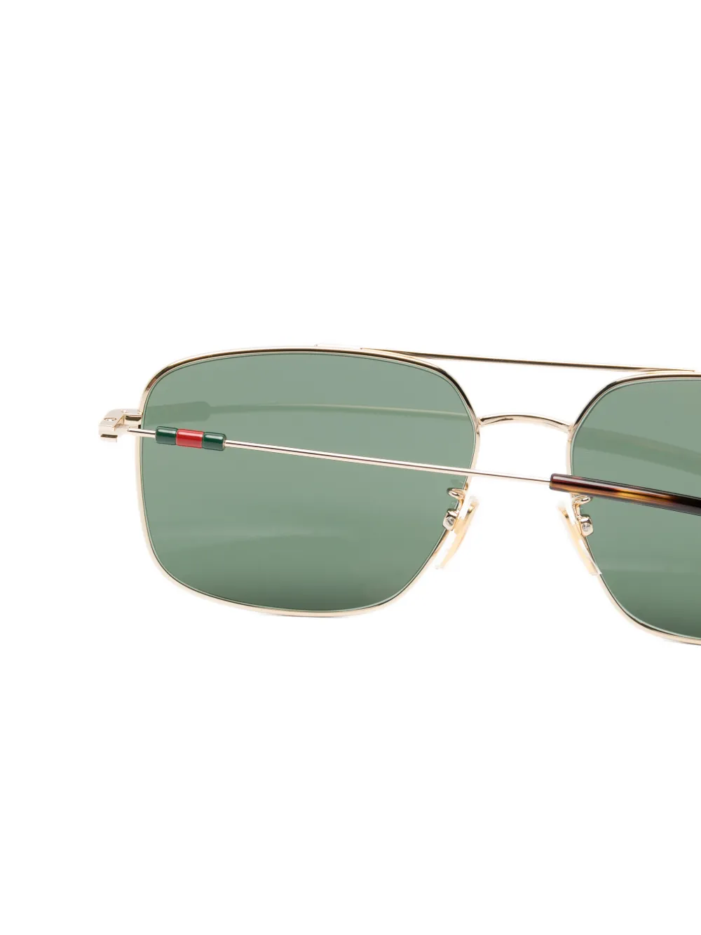 Gucci Eyewear Zonnebril met vierkant montuur Goud