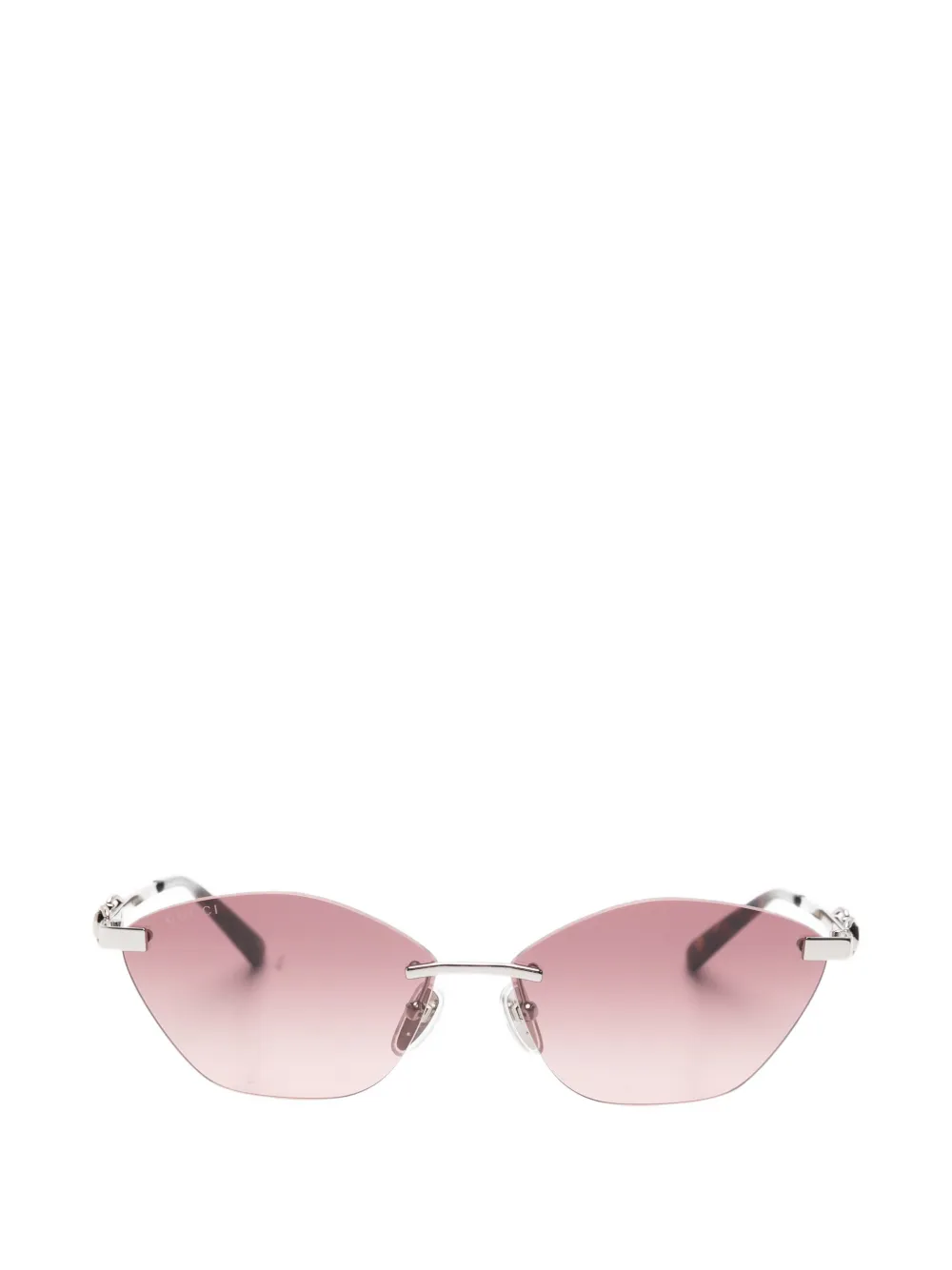Gucci Eyewear horsebit rimless sunglasses - Argento