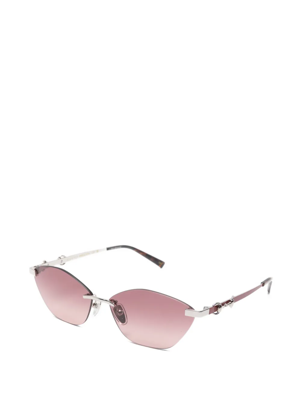 Gucci Eyewear Horsebit zonnebril zonder montuur Zilver