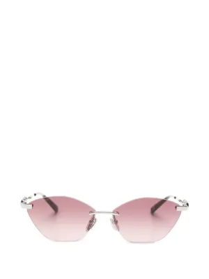 小物 GUCCI Half Rim Sunglasses Horse bit Pink Gucci Eyewear Óculos De Sol Retangular Metalizado | Dourado