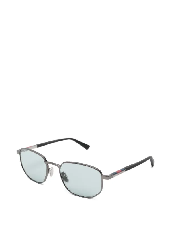 Gucci Eyewear ジオメトリックフレーム サングラス | グレー | FARFETCH JP