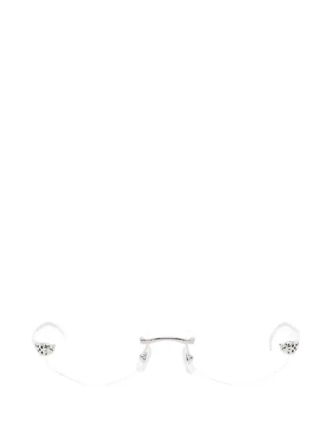 Cartier Eyewear geometric-frame rimless glasses