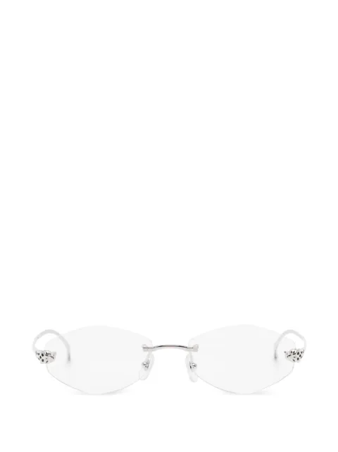 Cartier Eyewear geometric-frame rimless glasses