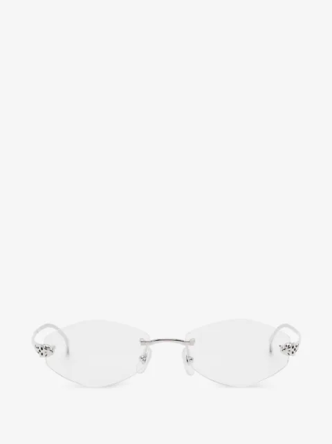 Cartier Eyewear geometric-frame rimless glasses