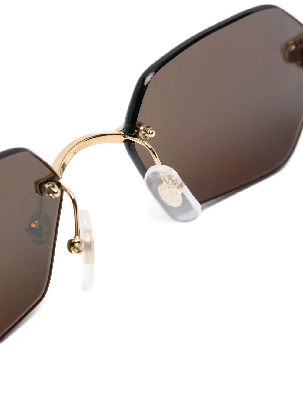  Cartier Eyewear Geometric-frame Sunglasses - Black 