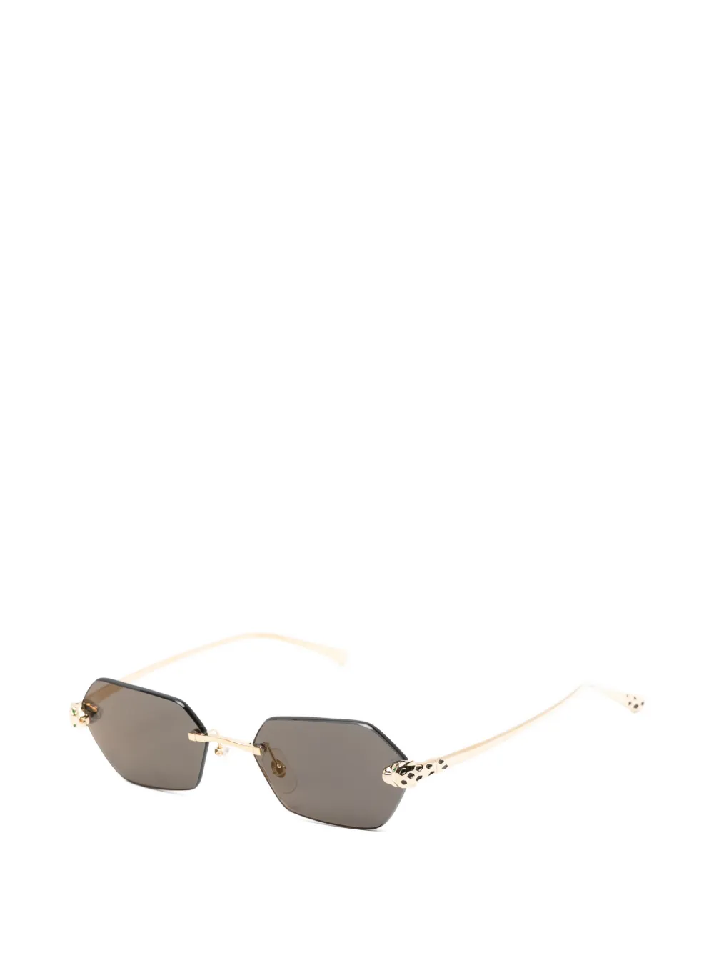  Cartier Eyewear Geometric-frame Sunglasses - Black 