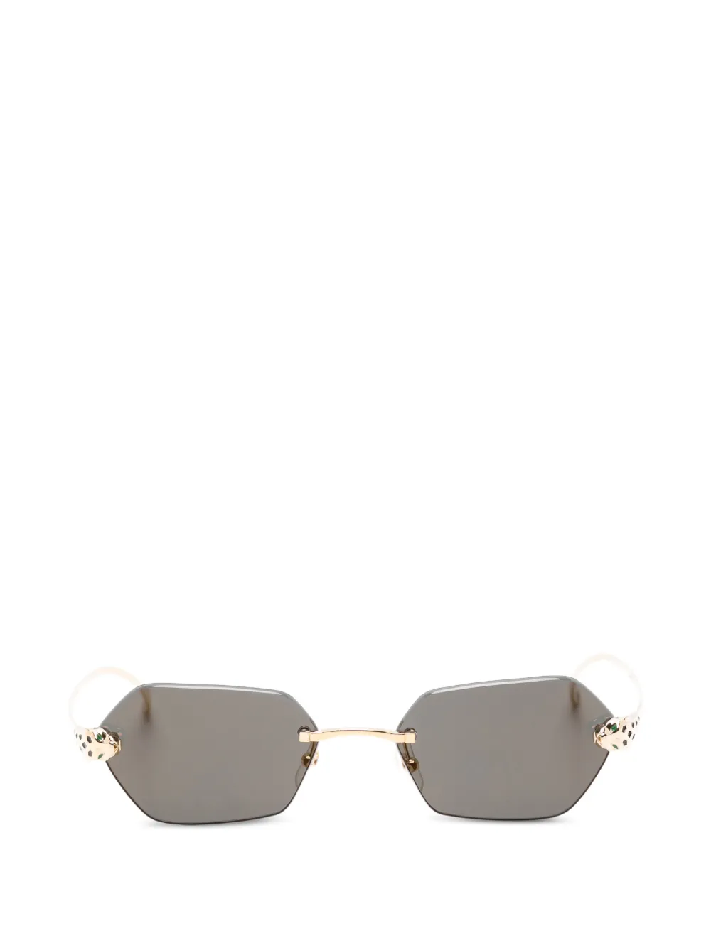 Cartier Eyewear geometric-frame sunglasses - Schwarz