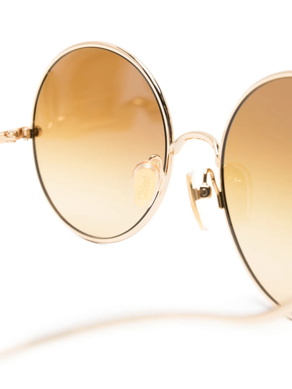  Chloé Eyewear Round-frame Sunglasses - Gold 