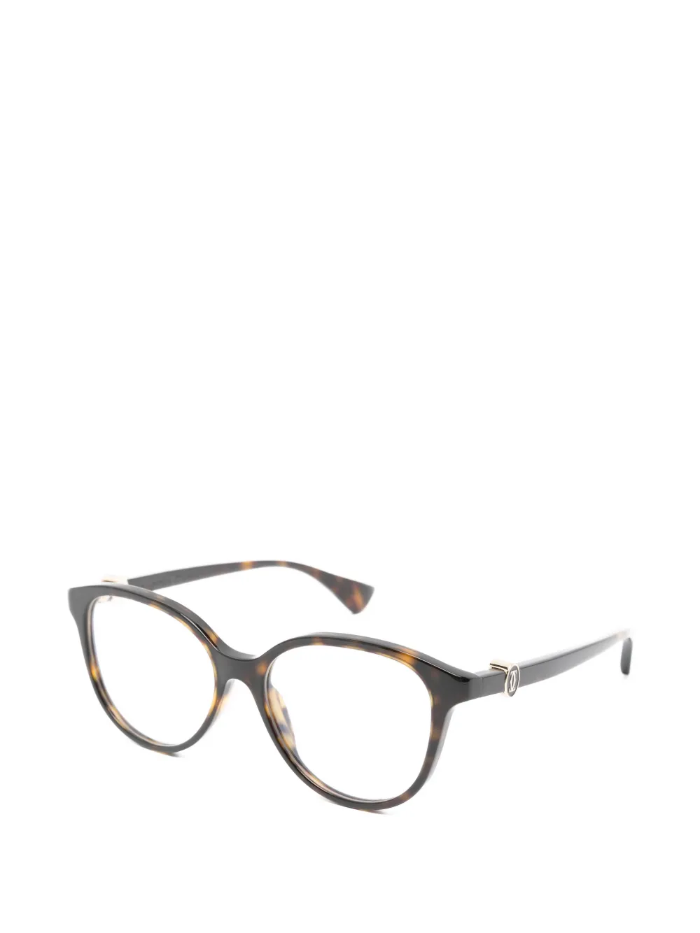  Cartier Eyewear Round-frame Glasses - Brown 