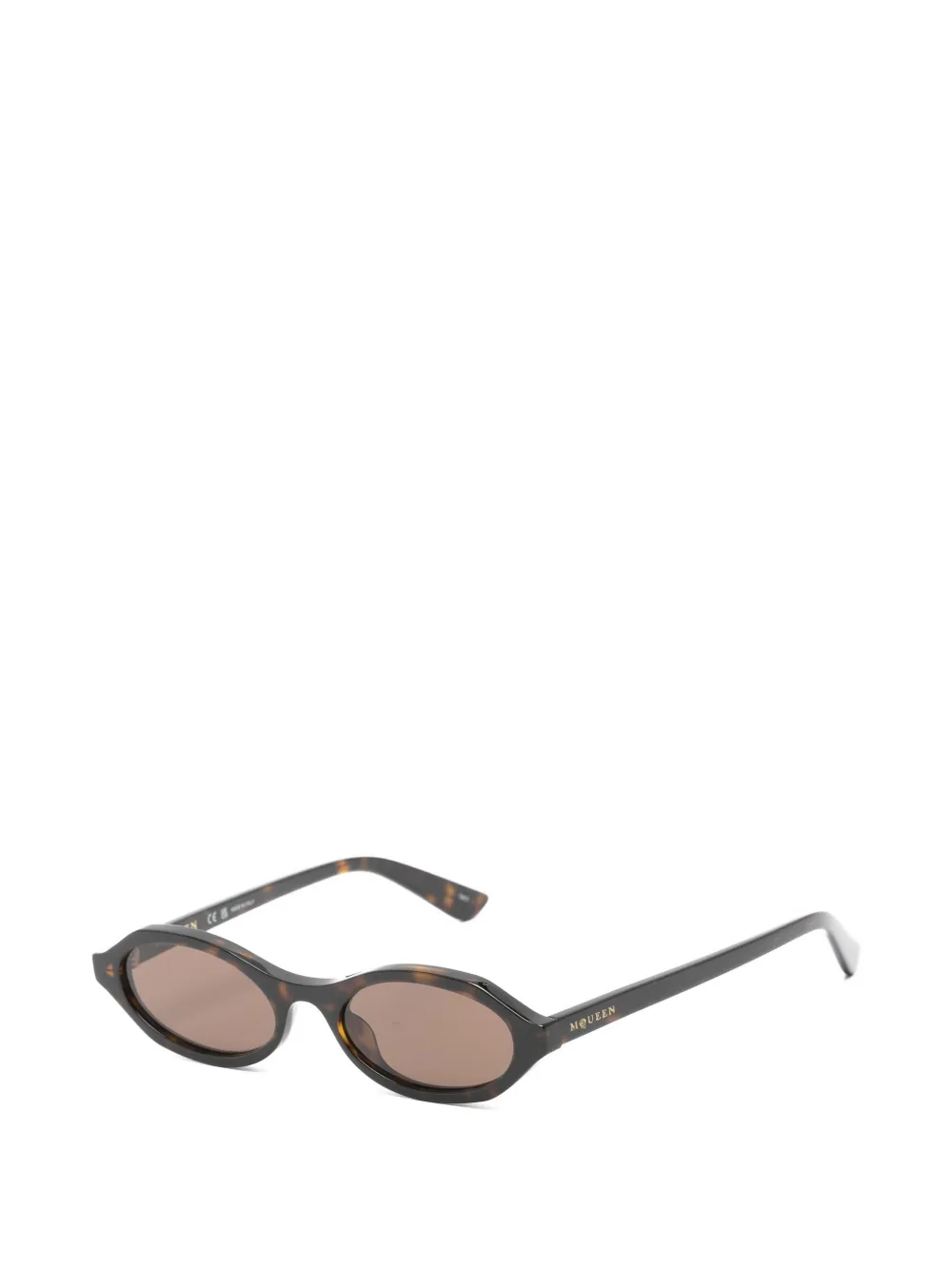  Alexander Mcqueen Eyewear Oval-frame Sunglasses - Brown 