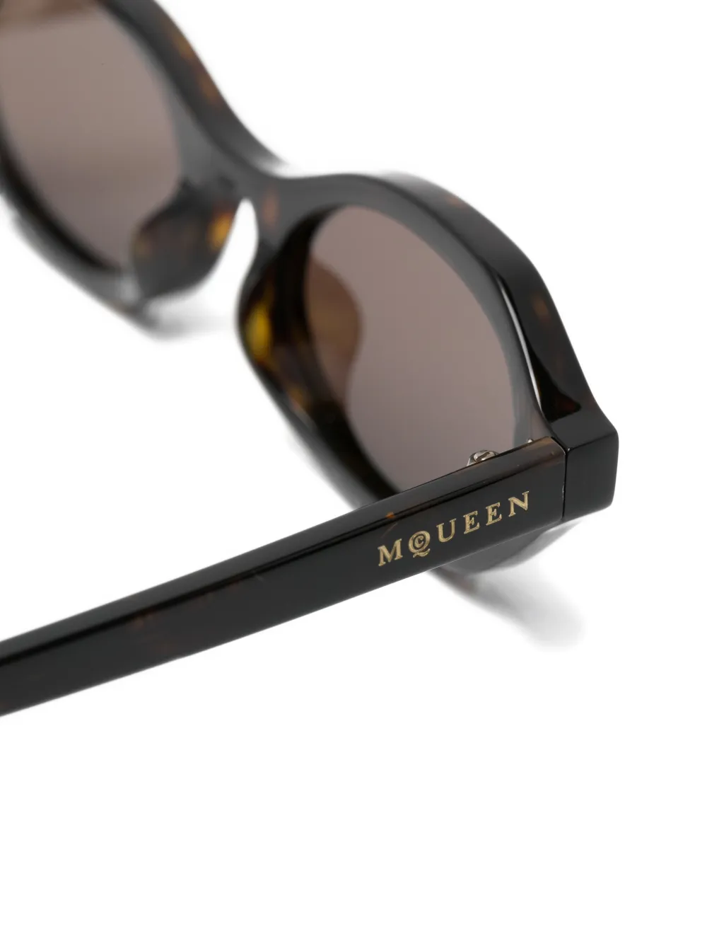  Alexander Mcqueen Eyewear Oval-frame Sunglasses - Brown 