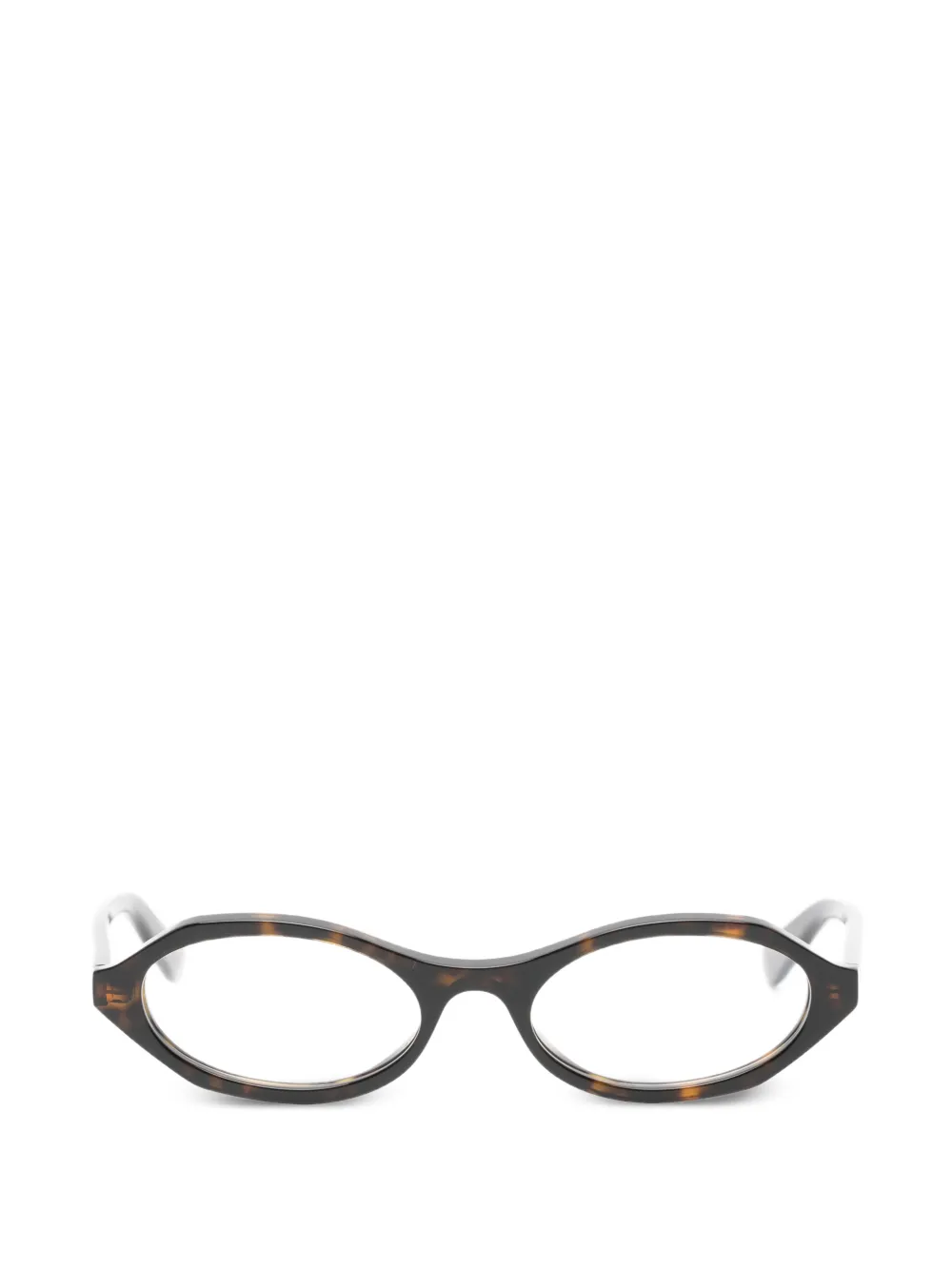Alexander McQueen Eyewear Occhiali ovali - Marrone