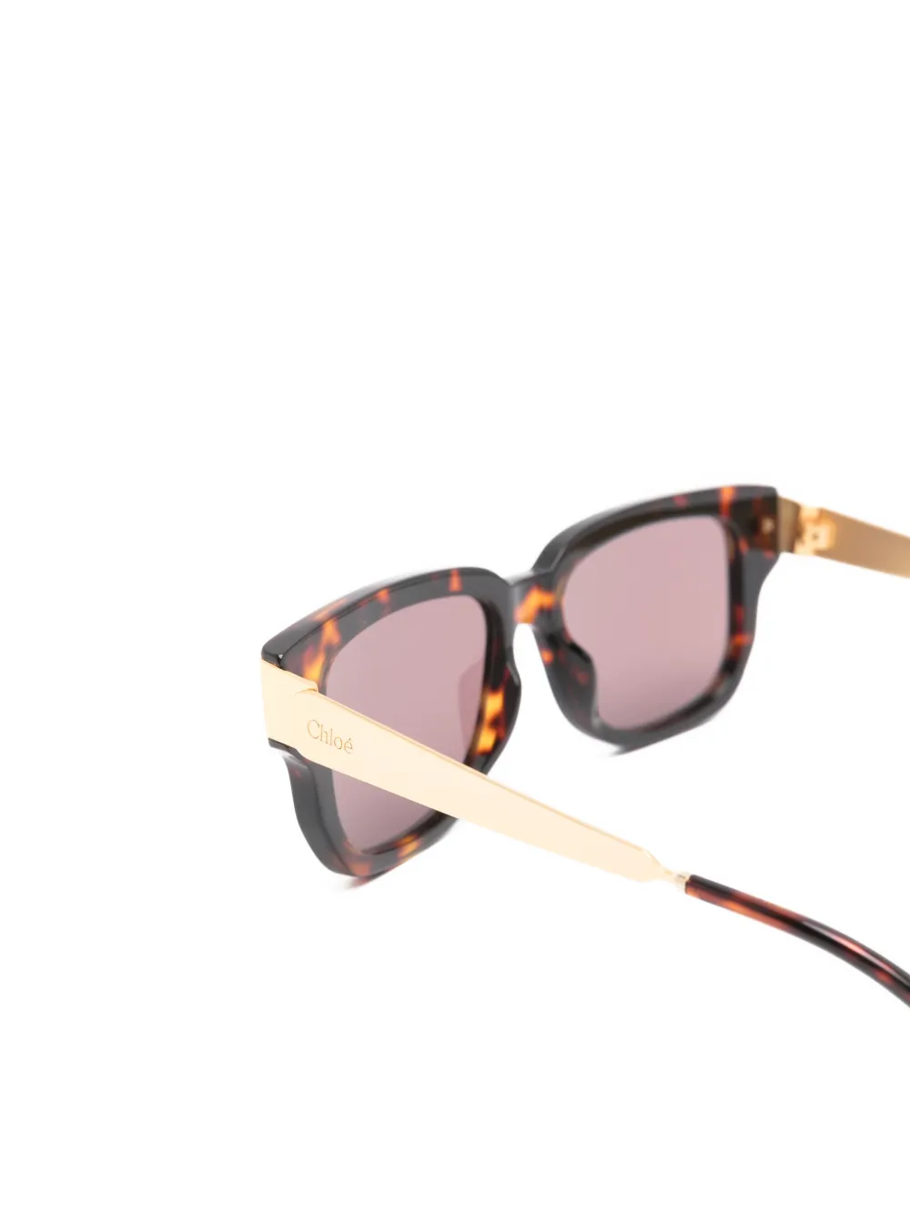  Chloé Eyewear Tortoiseshell-frame Sunglasses - Brown 