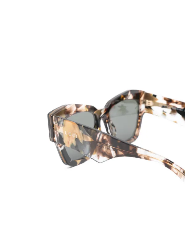 Gucci Eyewear ジオメトリックフレーム サングラス | ブラウン