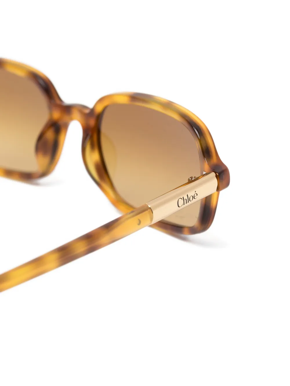  Chloé Eyewear Rectangle-shape Sunglasses - Brown 