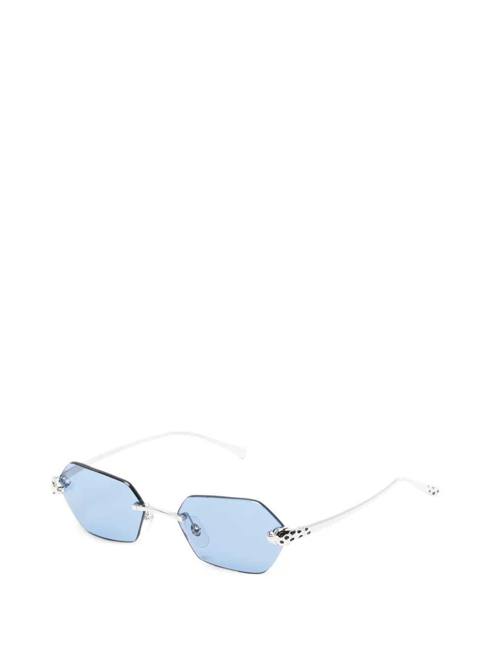 Cartier Eyewear Zonnebril met geometrisch montuur Blauw