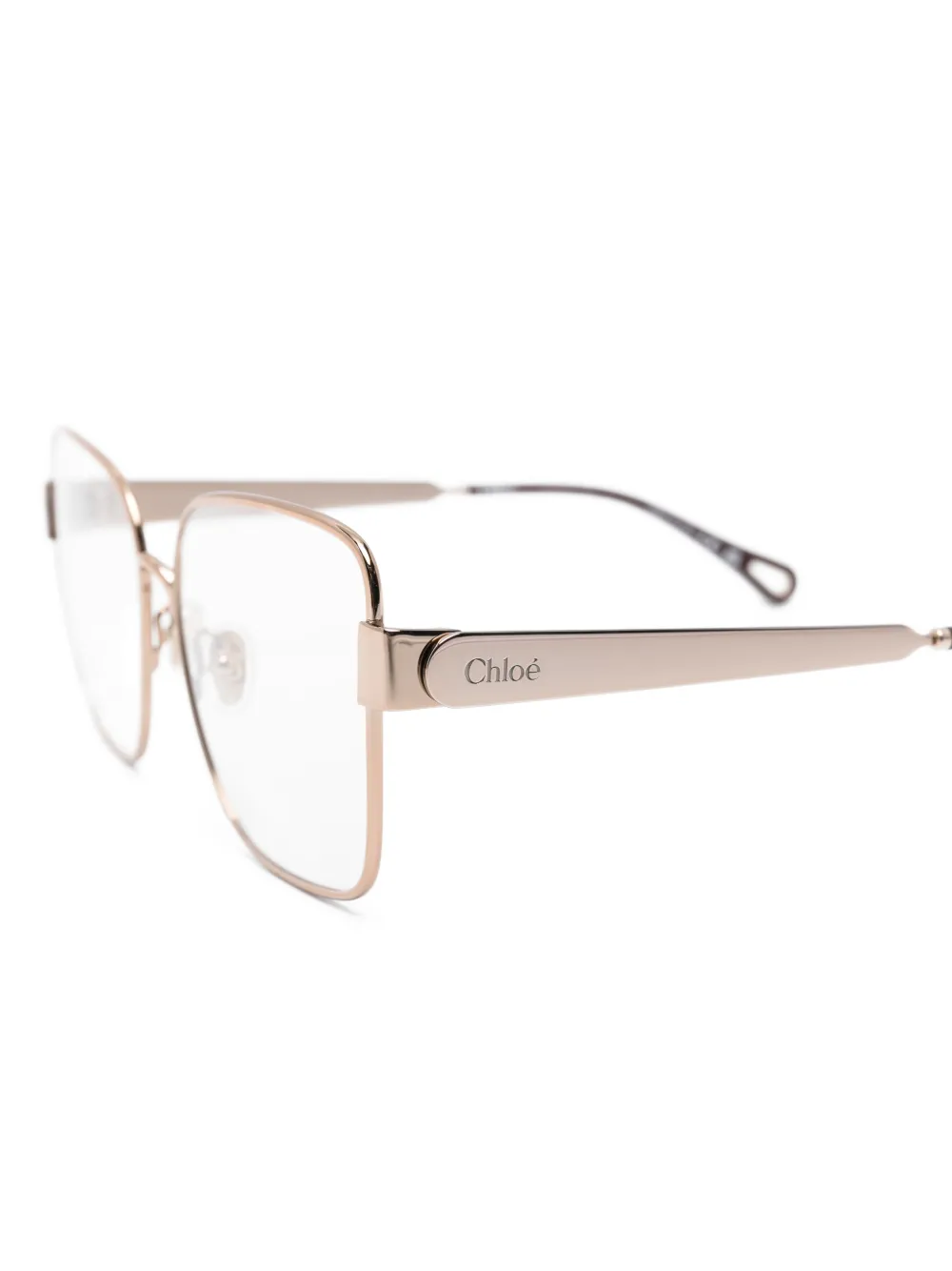  Chloé Eyewear Geometric-frame Glasses - Gold 