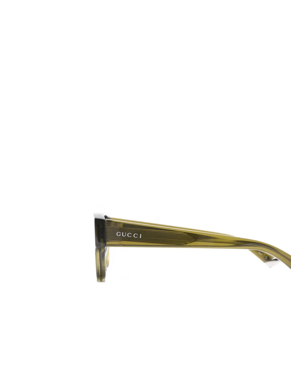 Gucci Eyewear Zonnebril met rechthoekig montuur Groen