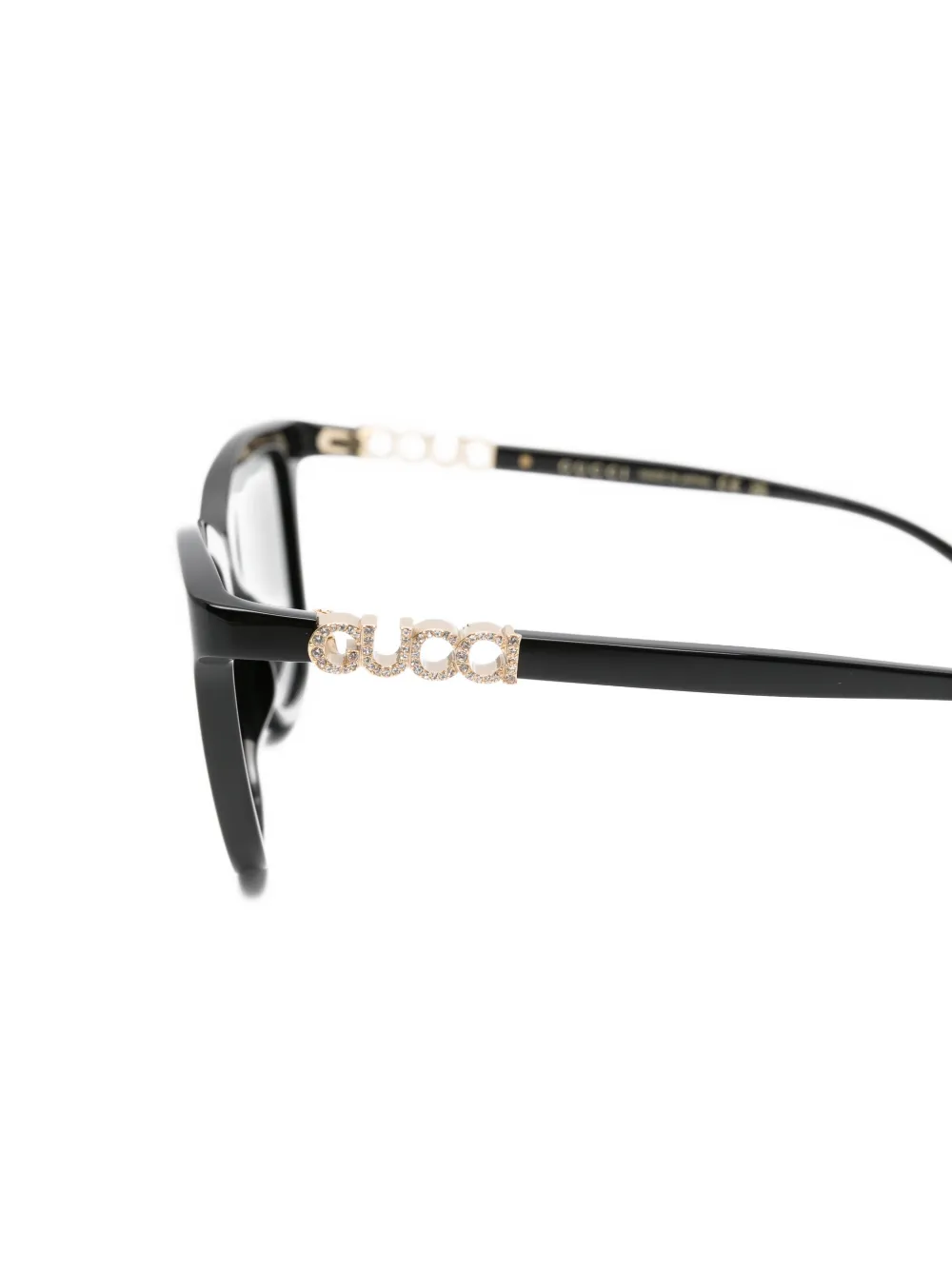 Gucci Eyewear Zonnebril met cat-eye montuur Zwart