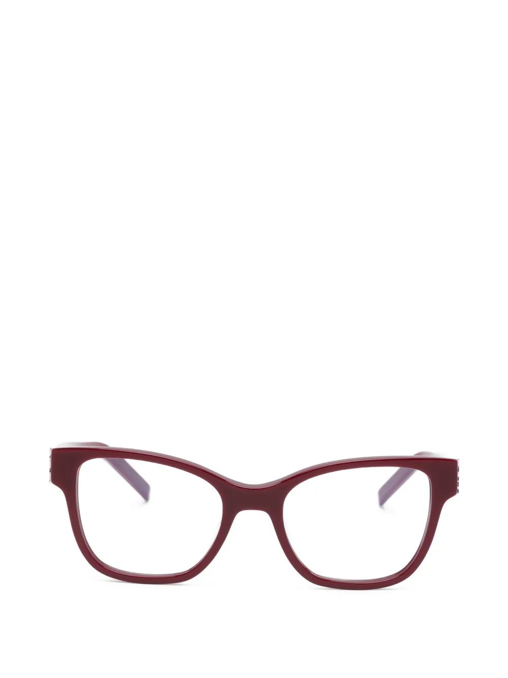 Saint Laurent Eyewear geometric-frame glasses - Rosso