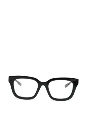 Prada Eyewear スクエアメガネフレーム | ブラック | FARFETCH JP