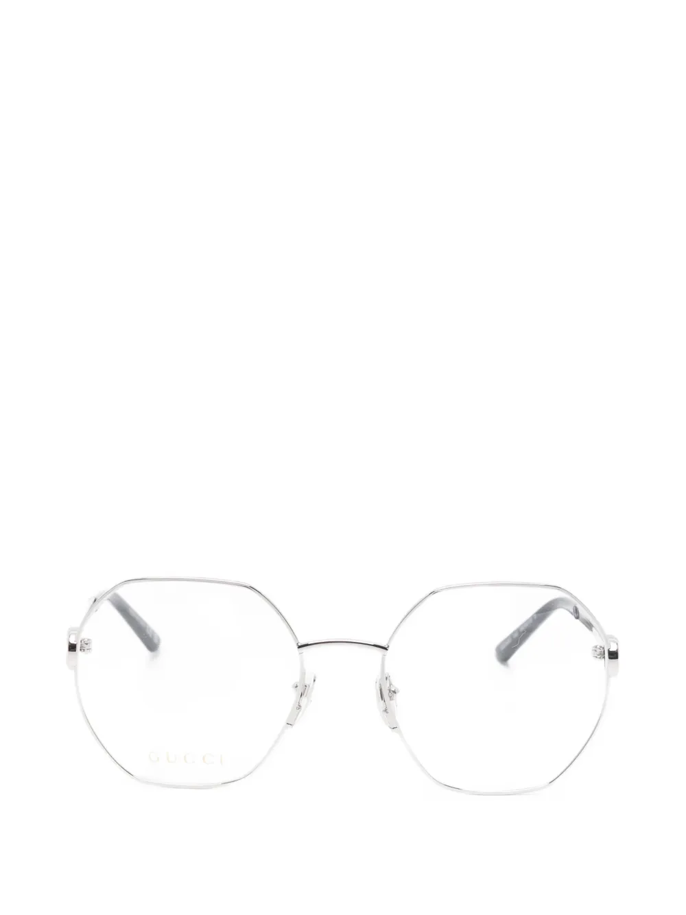 Gucci Eyewear geometric frame glasses - Argento